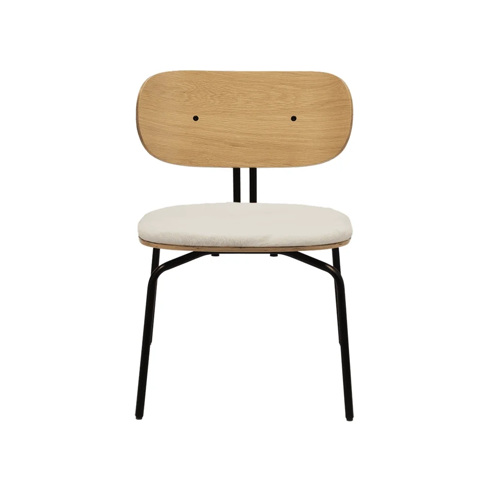 Curious Lounge Chair Eg/Sort Teddy White