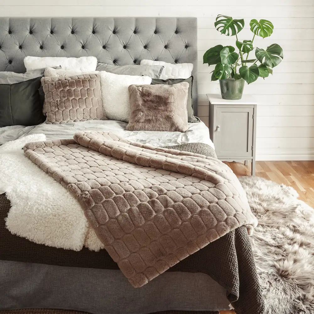 Fluffy Pudebetræk 45x45 cm Ivory