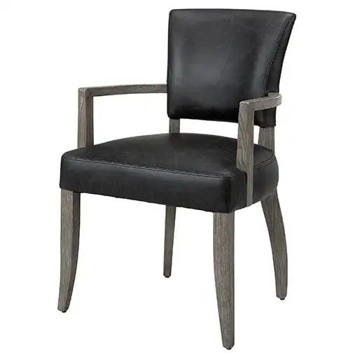 Artwood, Stol/Karmstol Maggie Black Leather Artwood