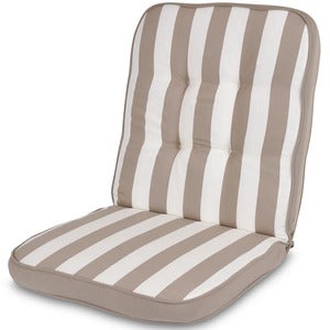 Högvik woodline Pude Taupe/Hvid