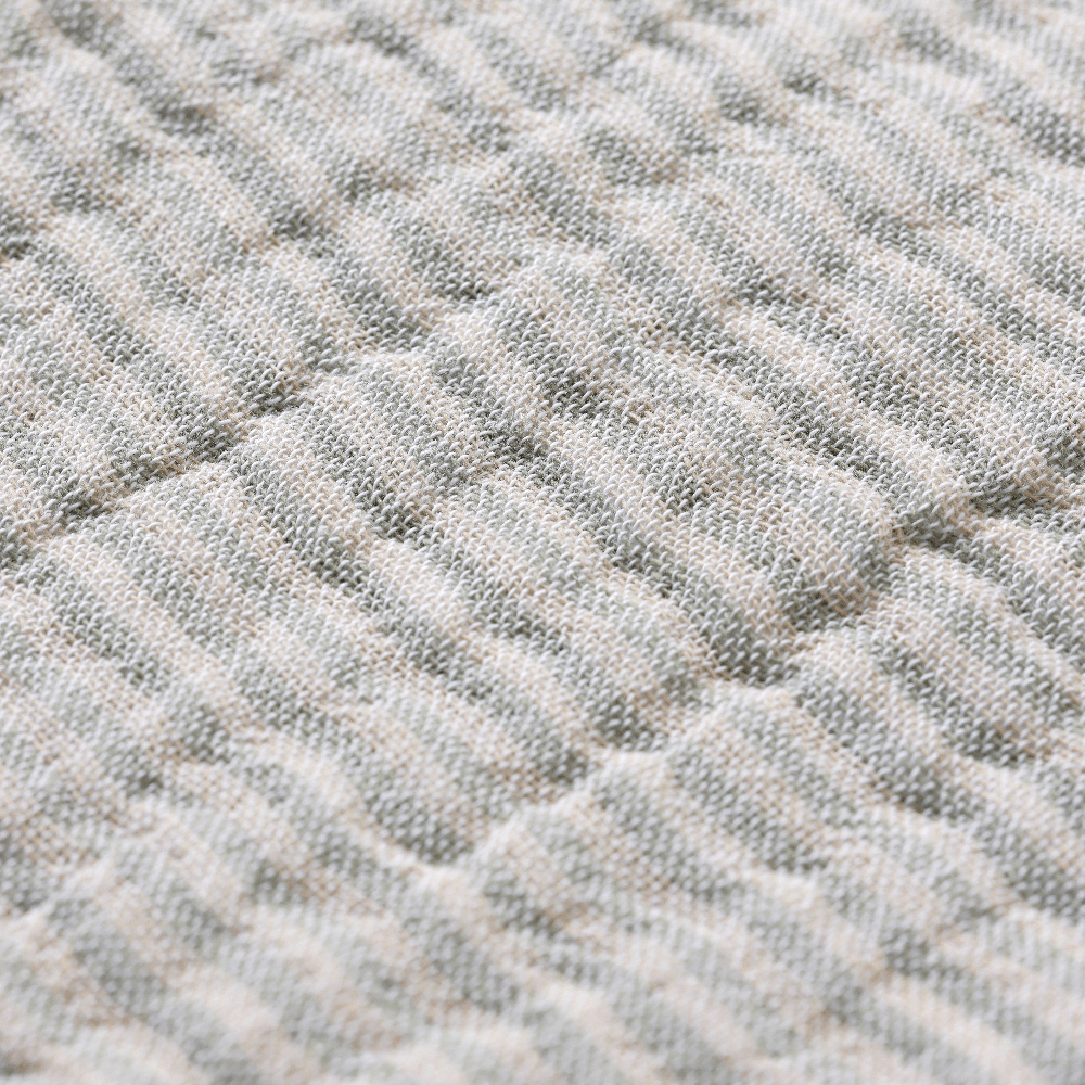 Fino Sengetæppe - Tea Green/Sand