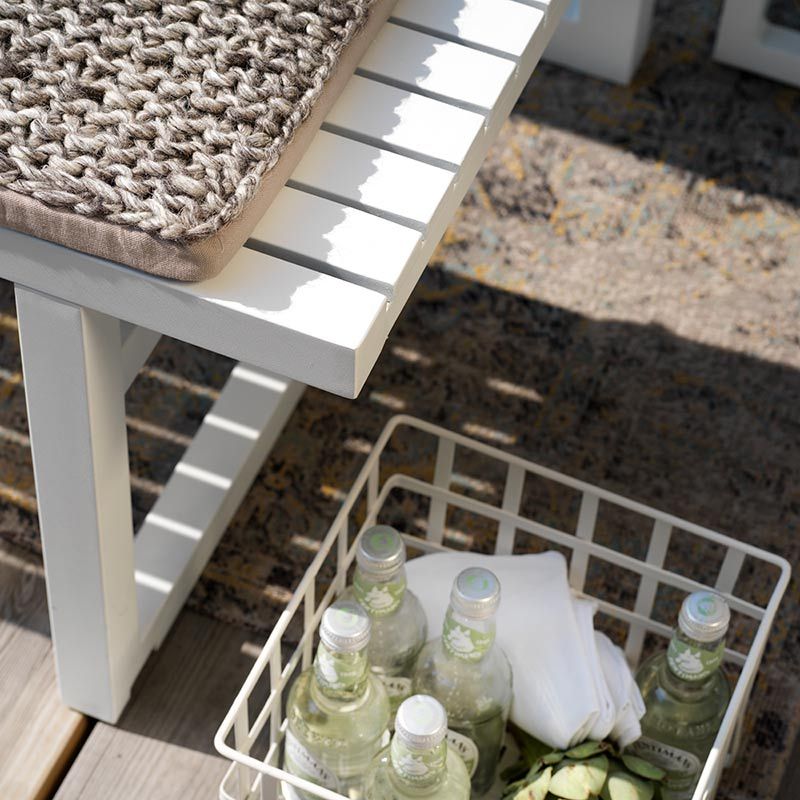 Vevi Bænk 41x105 cm Hvid Brafab