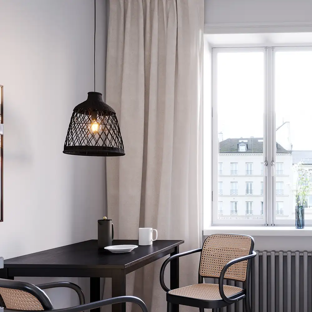 Lucena Loftslampe Ø34 cm Sort