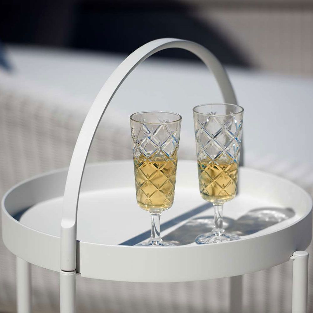 Roll Vogn / Sidebord Hvid