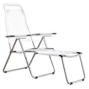 Spaghetti solstol hvid aluminium 