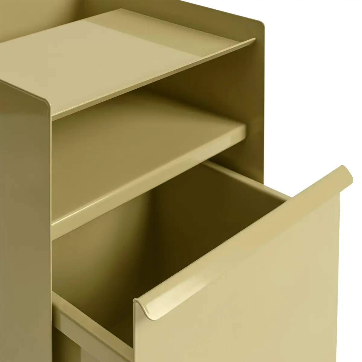 Folded Trolley højde 61,5 cm (udslået) – Mørk beige-grøn