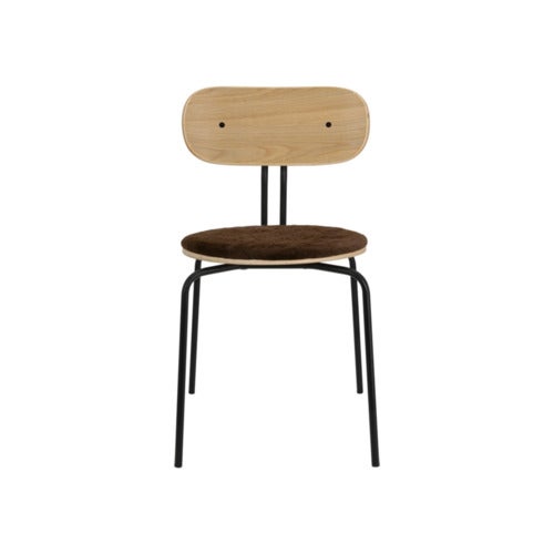 Curious Spisestol Eg/Sort Metal Teddy Brown