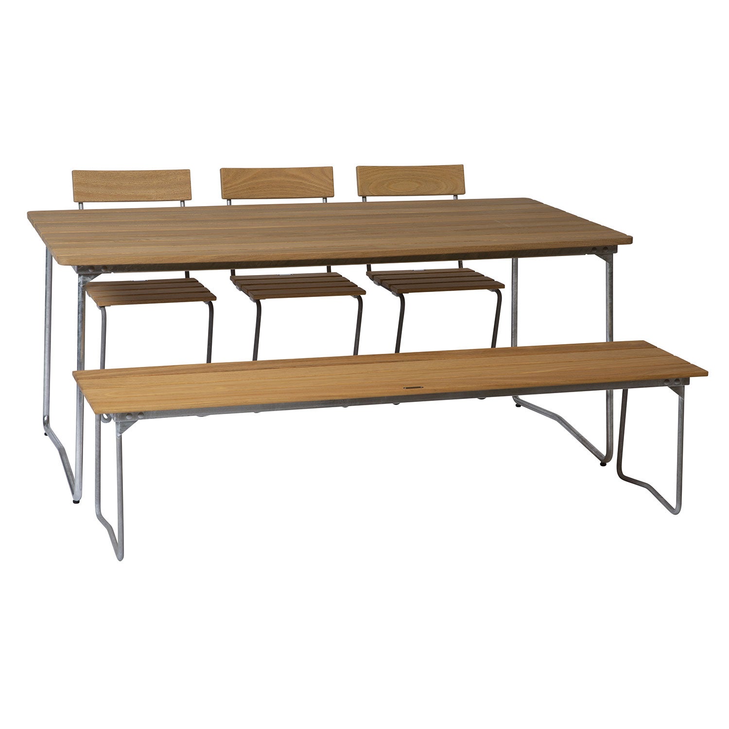 Bænk 9 Olieret Eg Grythyttan Stålmöbler