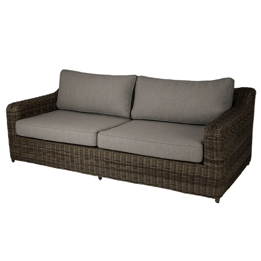 Glendon 3-pers. sofa  Dark brown / Soft moose