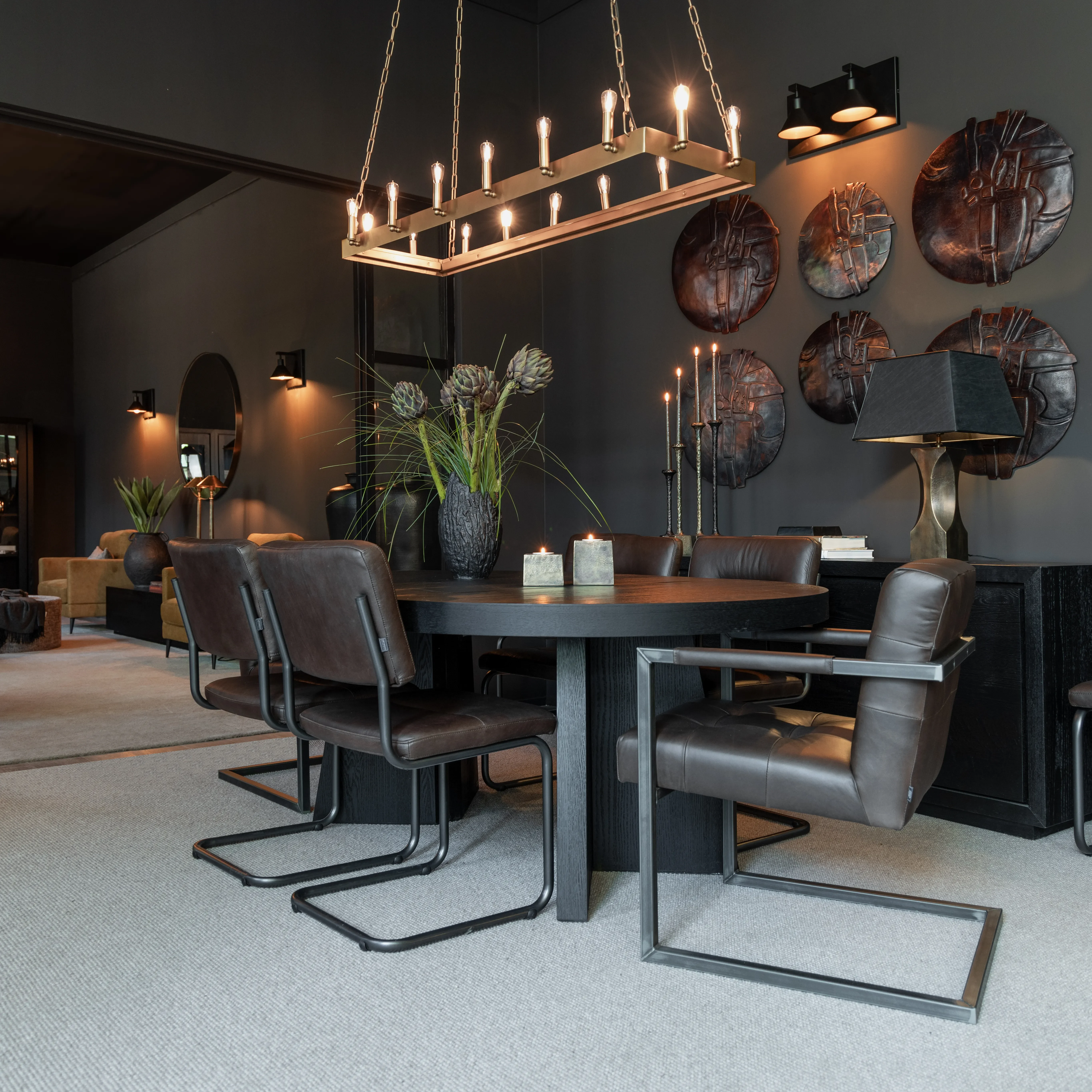 Loftslampe Crown 148x48 Cm old brass