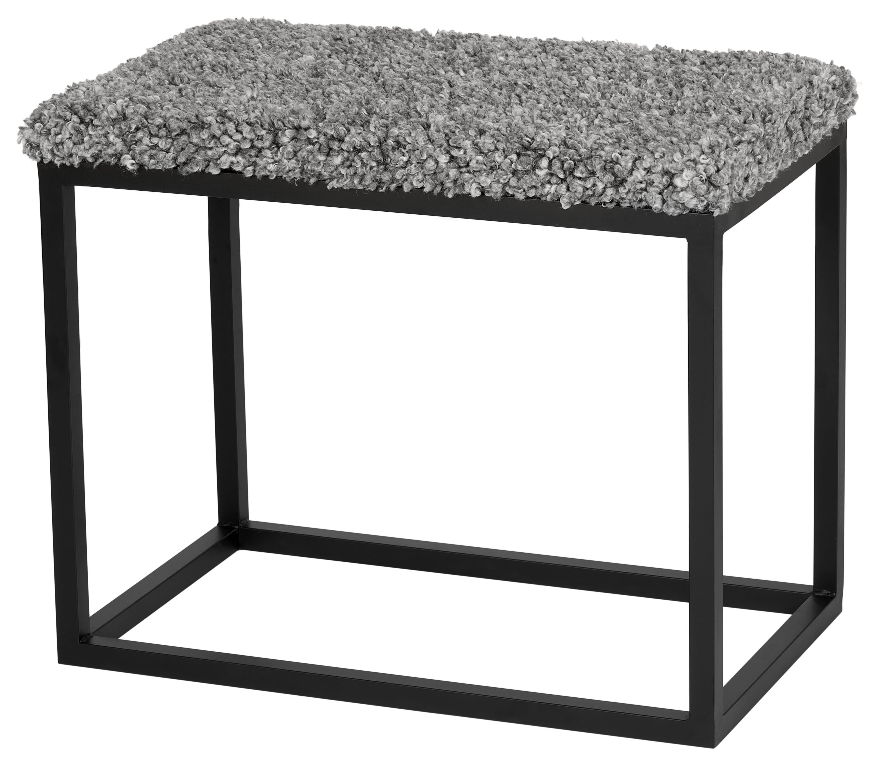Skinnwille, Palle Bænk 60x35 cm Stone/Black