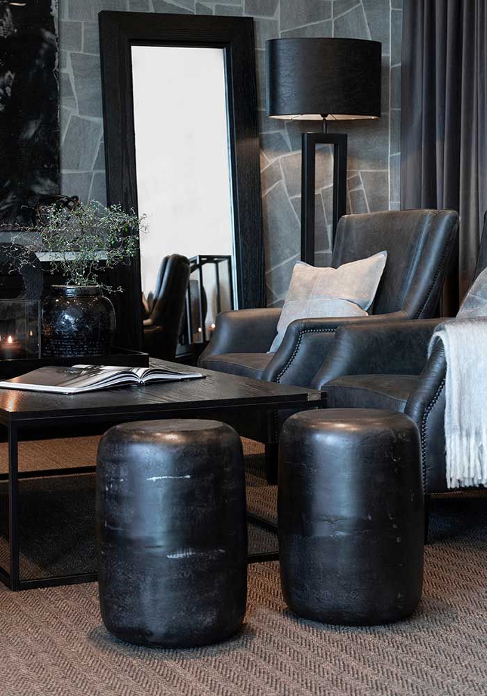 Lorenzo Sidebord 32 cm Sort