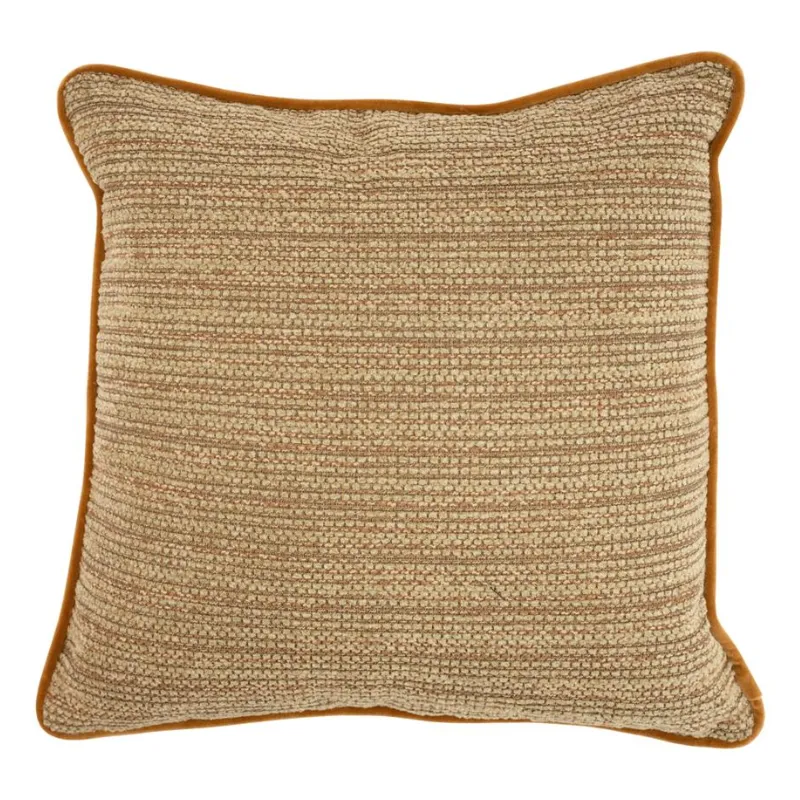 By-Boo, Faye 50x50x4,5 cm Polyester & viscose, down feather filling Pluto brown
