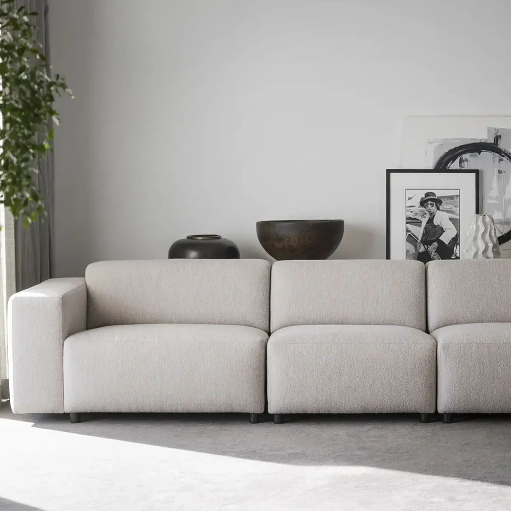 Willard sofa 4-personers stof Alice lys beige