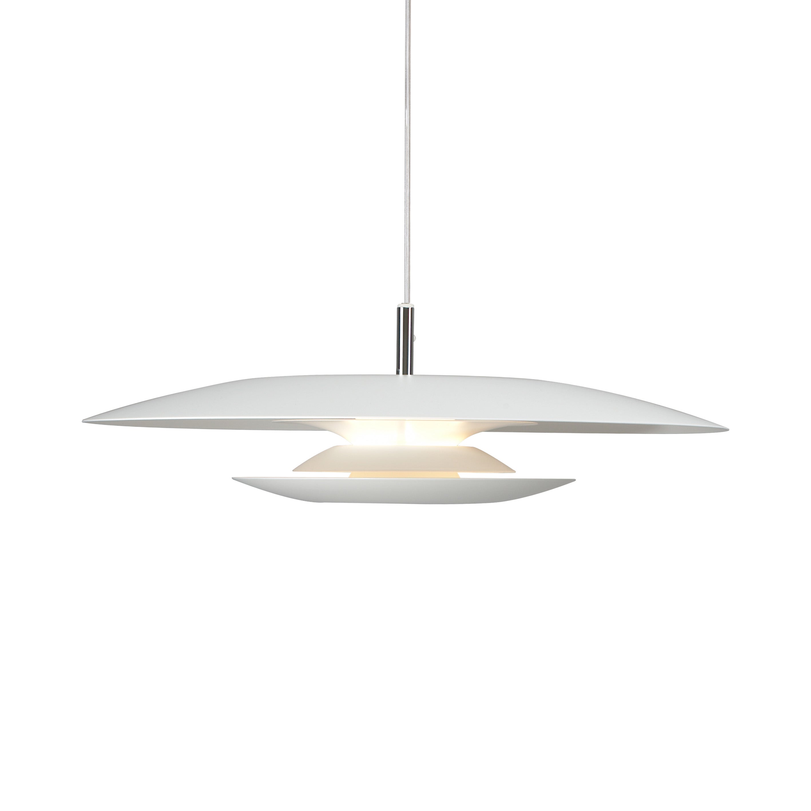 Eclipse hængelampe, Ø 48 cm, hvid, metal, G9 - Belid - Stue - Design - Med én lyskilde