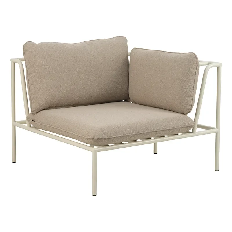 Brafab, Collier hjørnestykke  Pearl white / Teddy beige