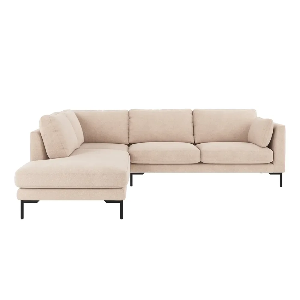 Rowico Home, Corwin hjørnesofa 2,5+2,5-personers åben ende venstre stof Rita lys beige
