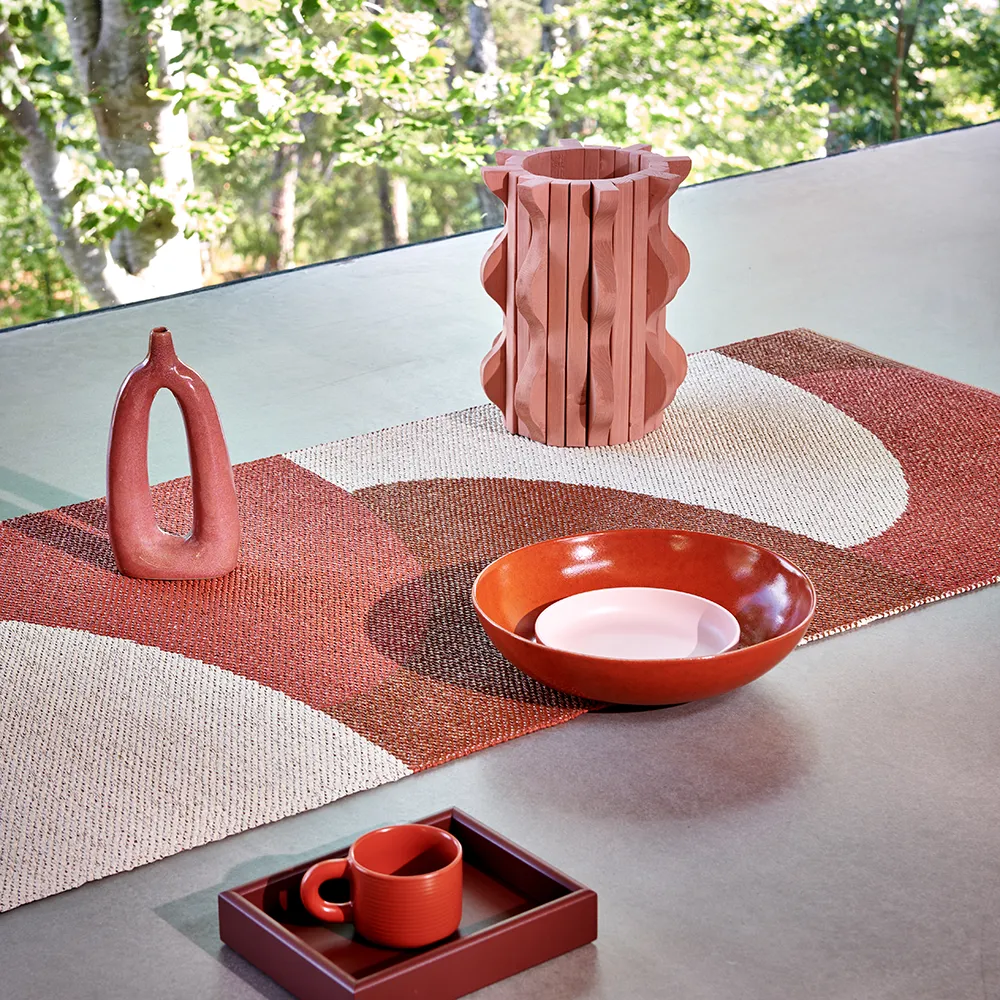 Hill tæppe Brick/Rust/Cream 70 x 270cm