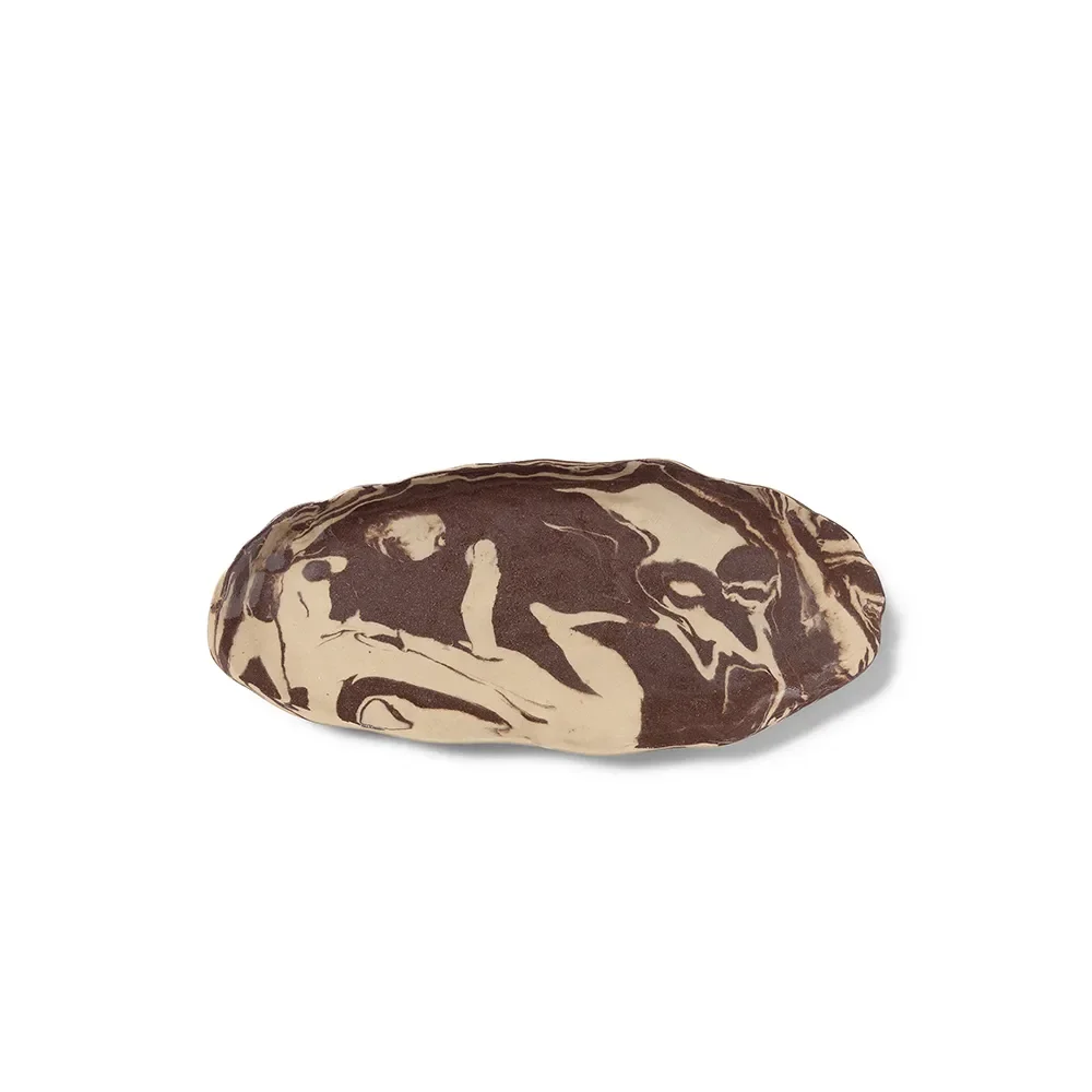 Ferm Living Ryu tallerken 37 cm Sand-brun