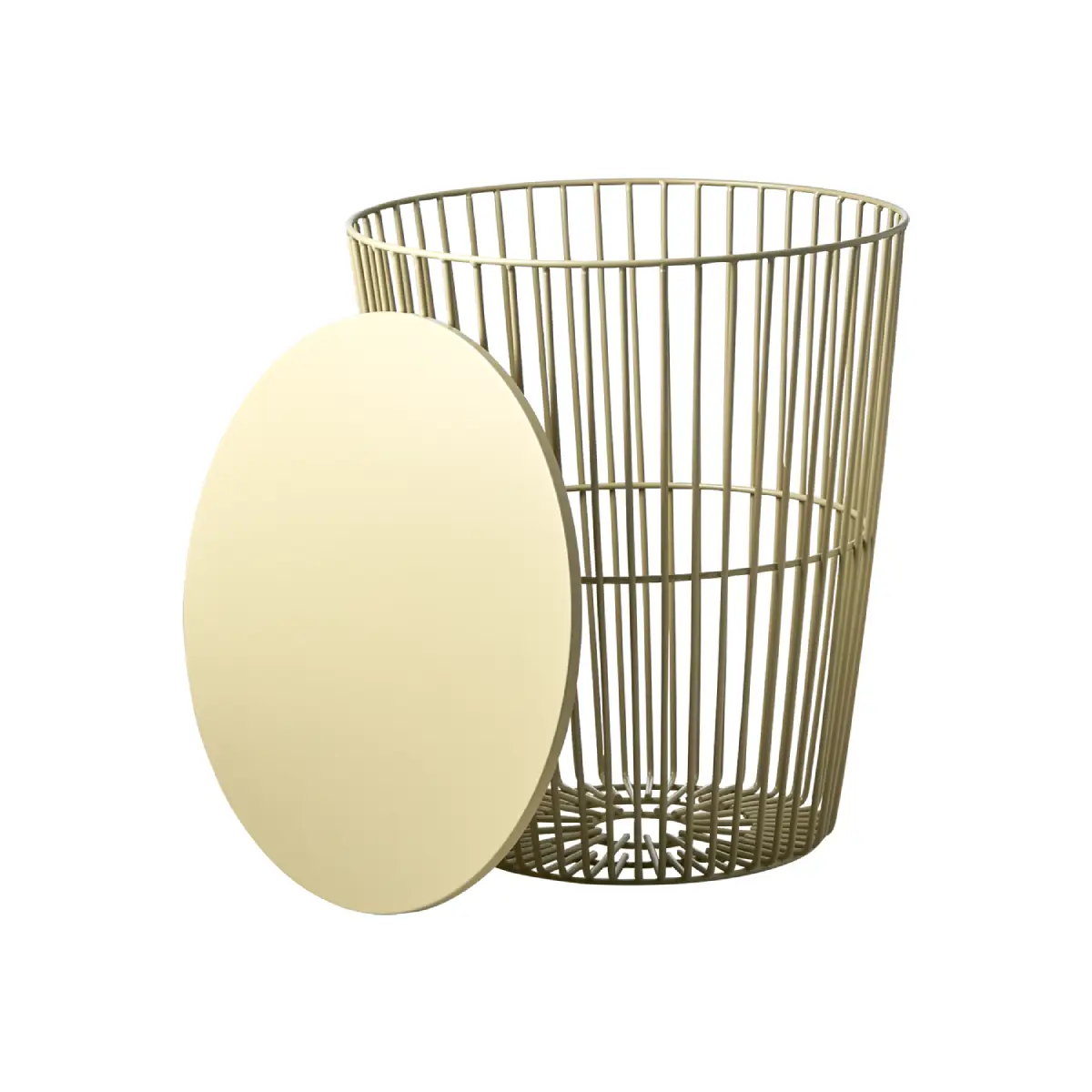 MARSTRAND Sofabord/kurv Beige Ø40xH45 cm
