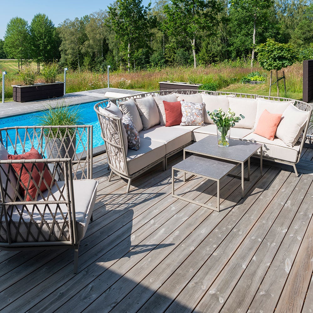 Jet Set-hjørnesofa med hynder 