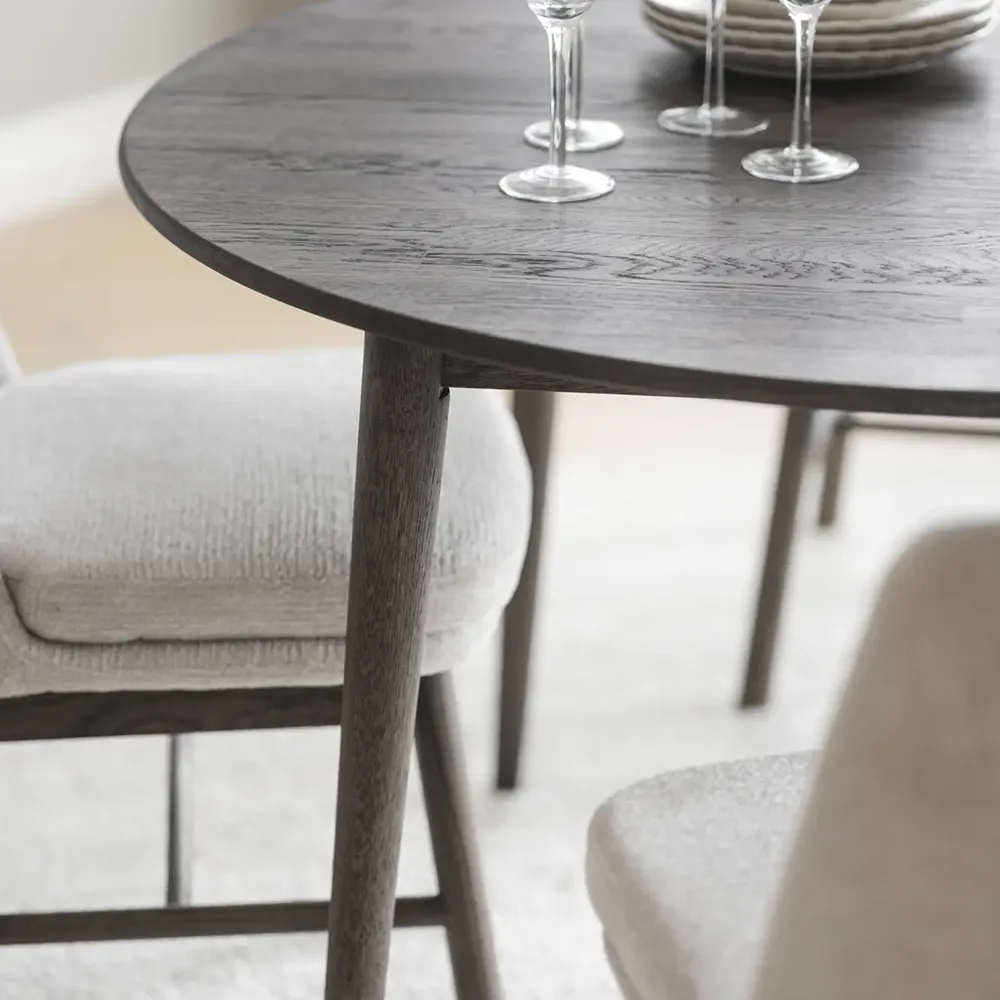 Tyler spisebord Ø120-165 cm brun eg