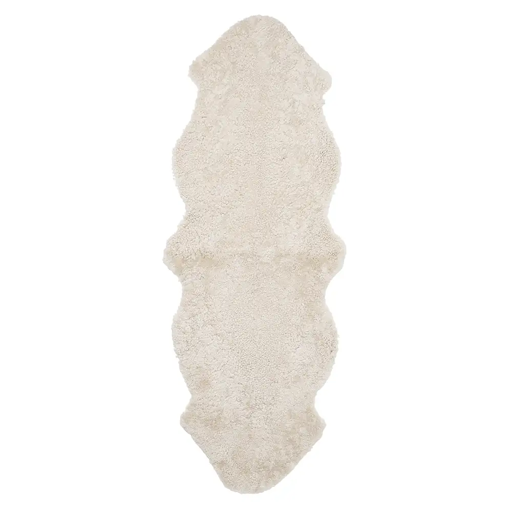 Skinnwille, Curly Fåreskind 60x180 cm Beige moonlight