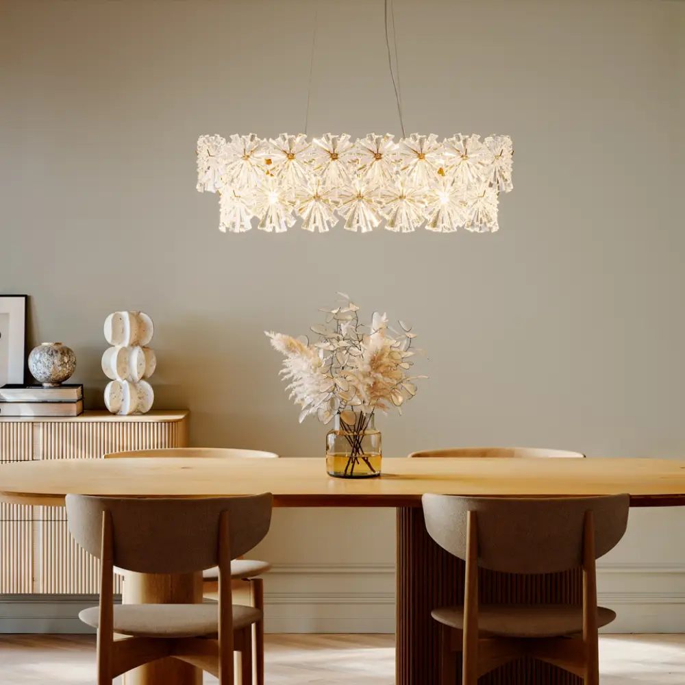 Lorraine loftslampe L75cm messing/klar