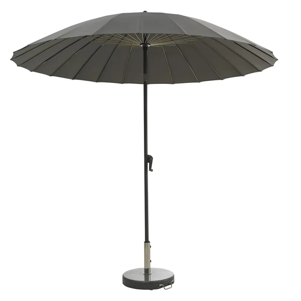 SHANGHAI Ø270cm Antracitgrå/gule ribber