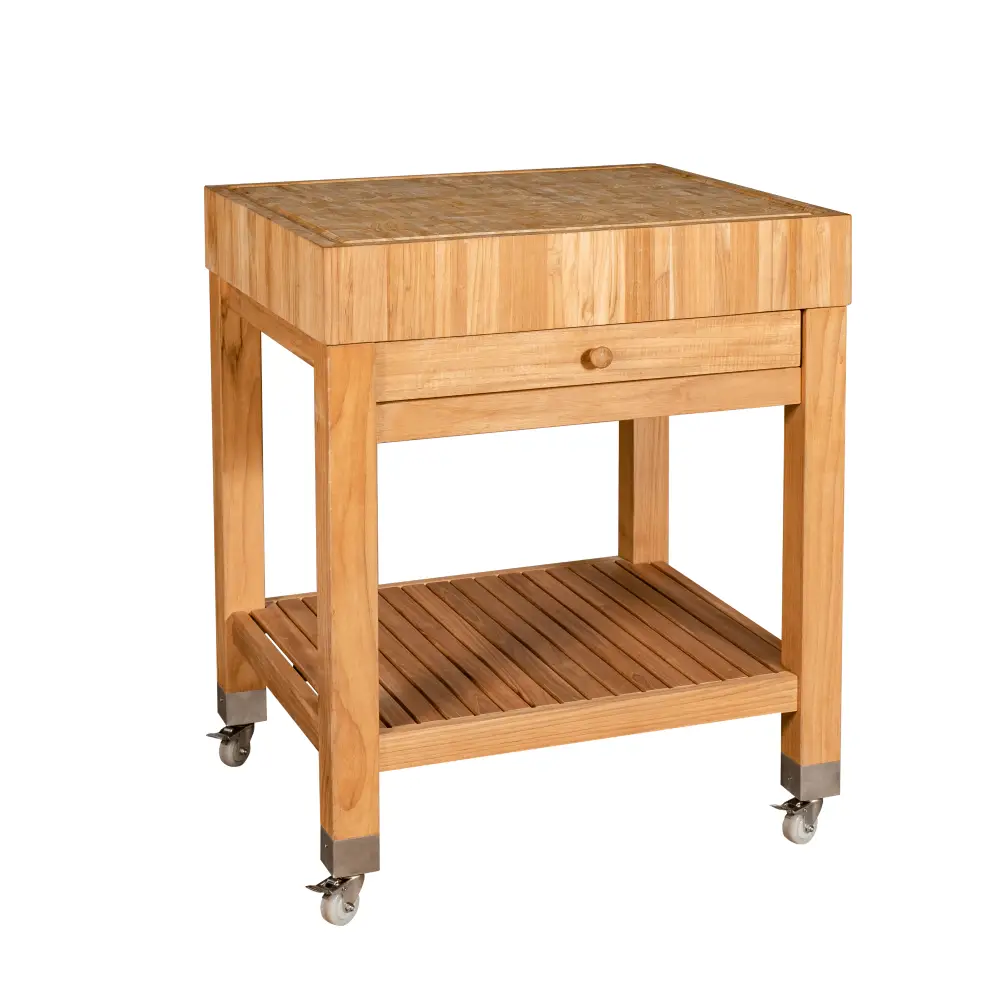 Ageröd huggeblok inkl. regnbetræk