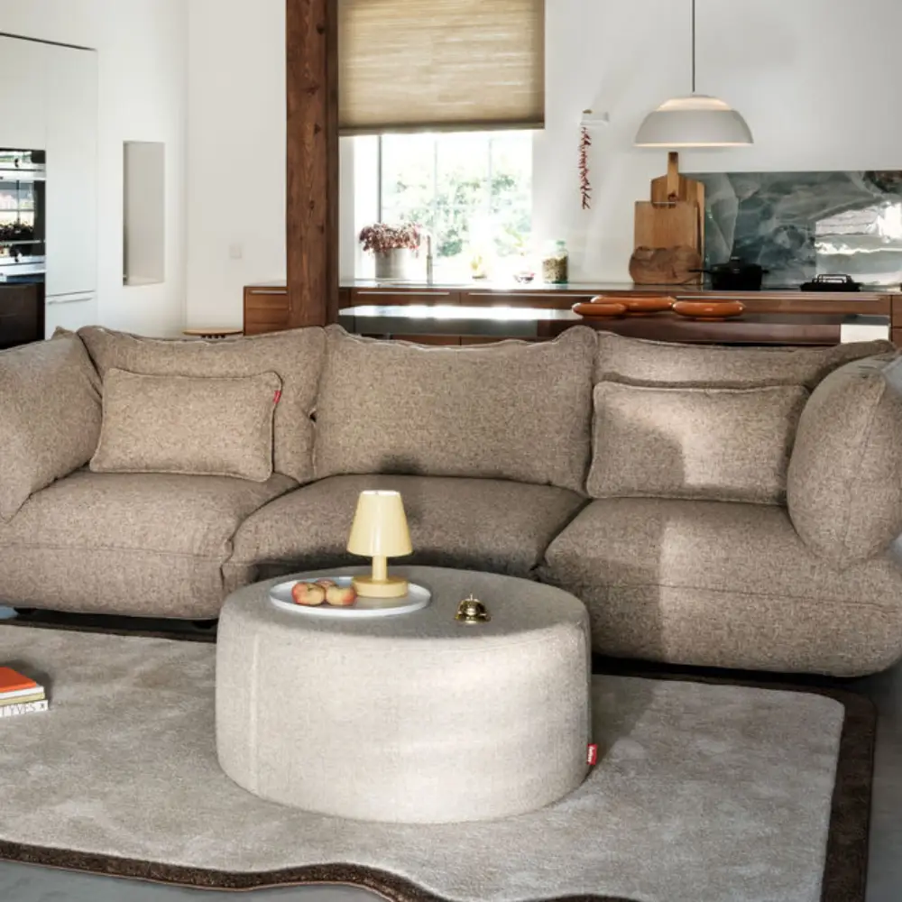 recycled puff pude boucle brown