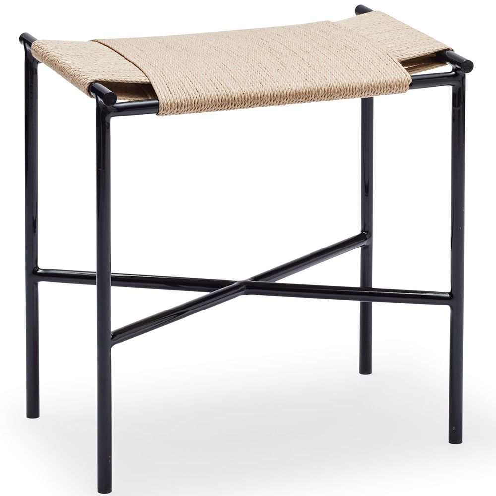 Skagerak, Vent skammel Sort / Naturlig rattan