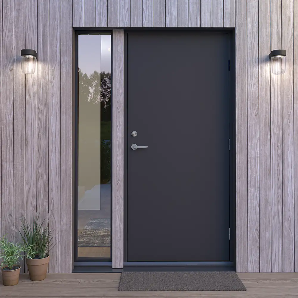 Moon væglampe IP44 sort tekstur LED