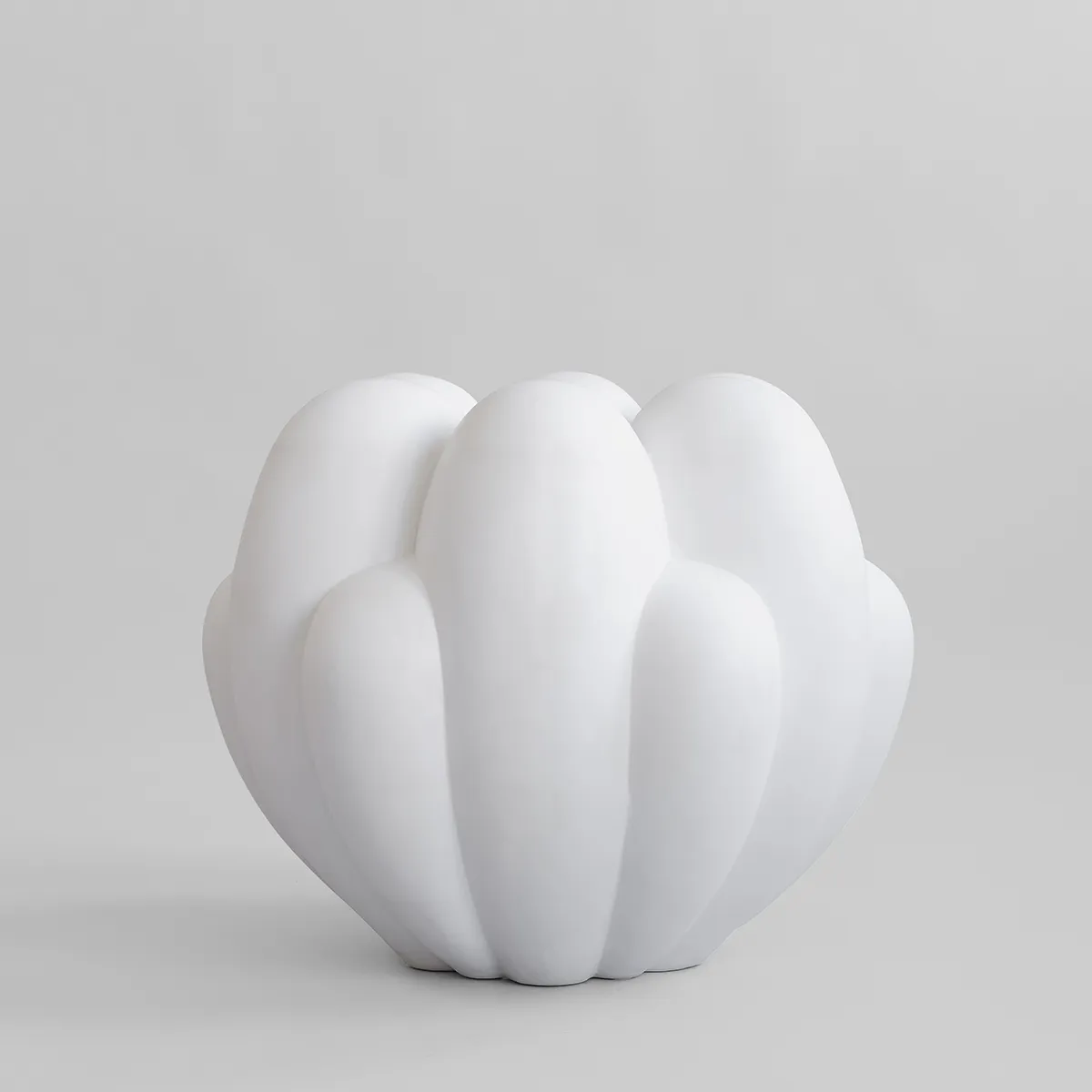 Håndlavet vase Bloom Big Bone White H44 cm