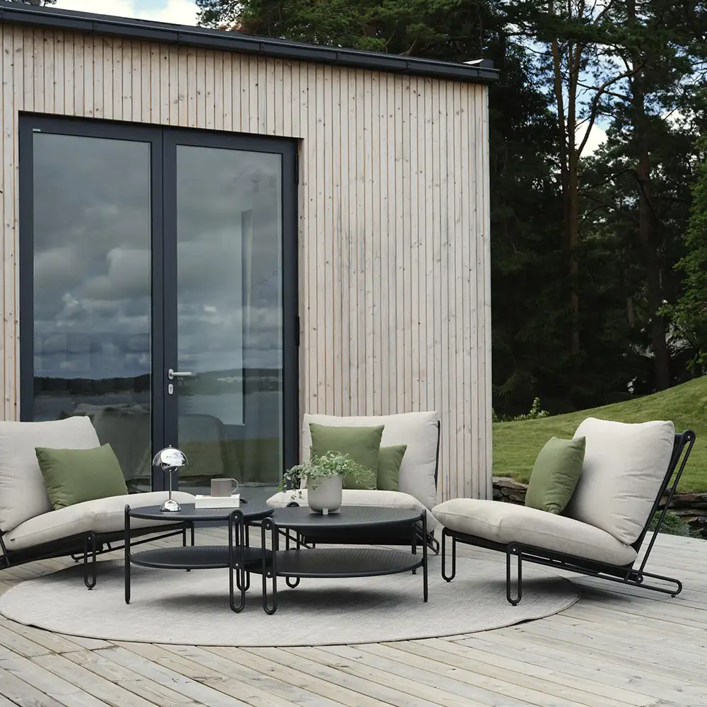 Blixt Lænestol Sort Med Hynde Brafab