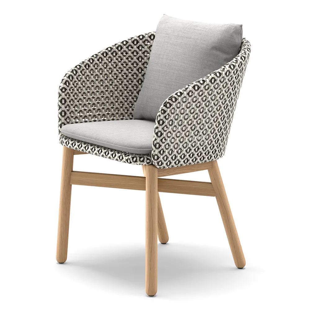 Dedon, Mbrace armstol med teak AW6 teak 0205 pepper 0115