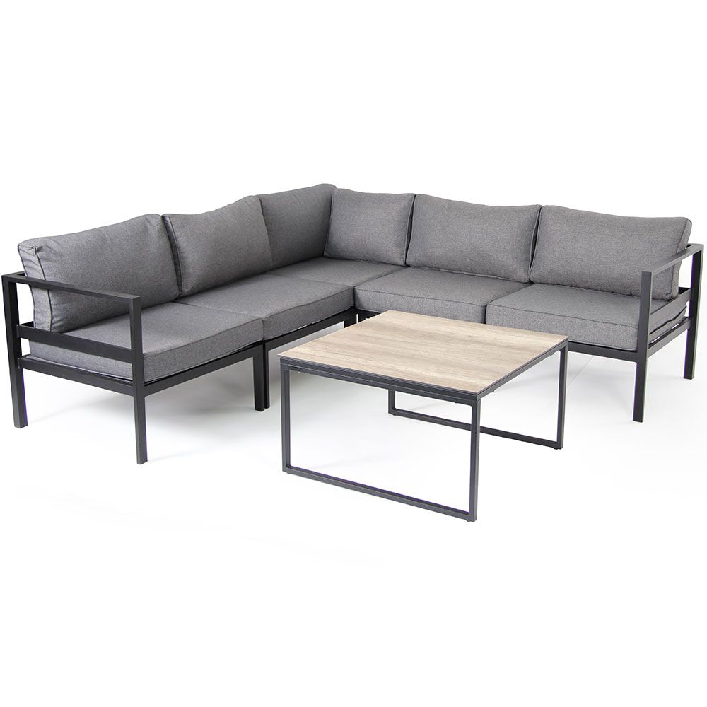 Leone Hjørnedel Sort/Grå Aluminium