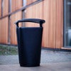 Monolit affaldsspand med tak Sort