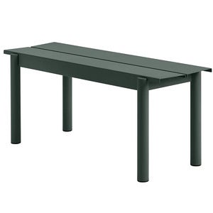 Linear Steel Bænk 110x34 cm Dark Green 