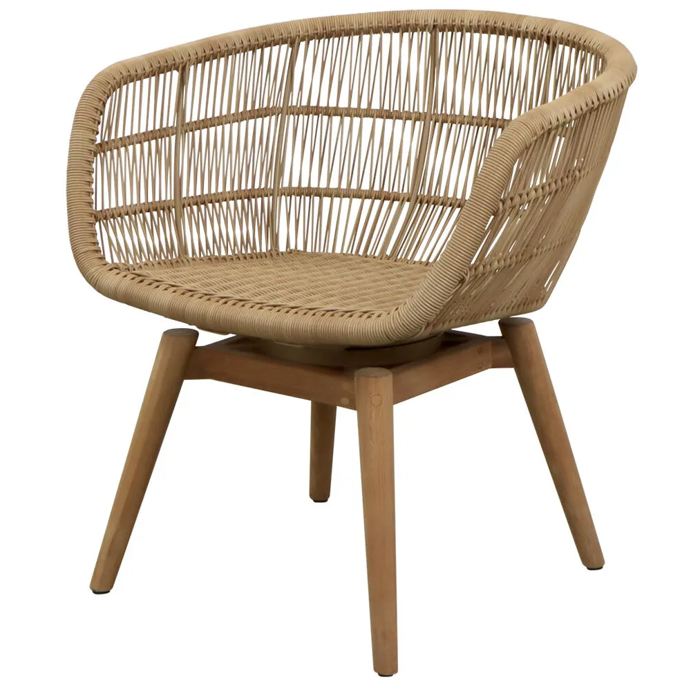 Stay stol m/teak drejelig Natural