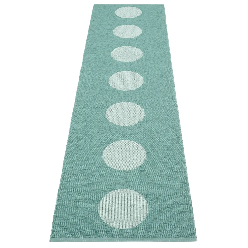 Pappelina, Vera Pop tæppe Jade/Pale Turquoise 70 x 280cm