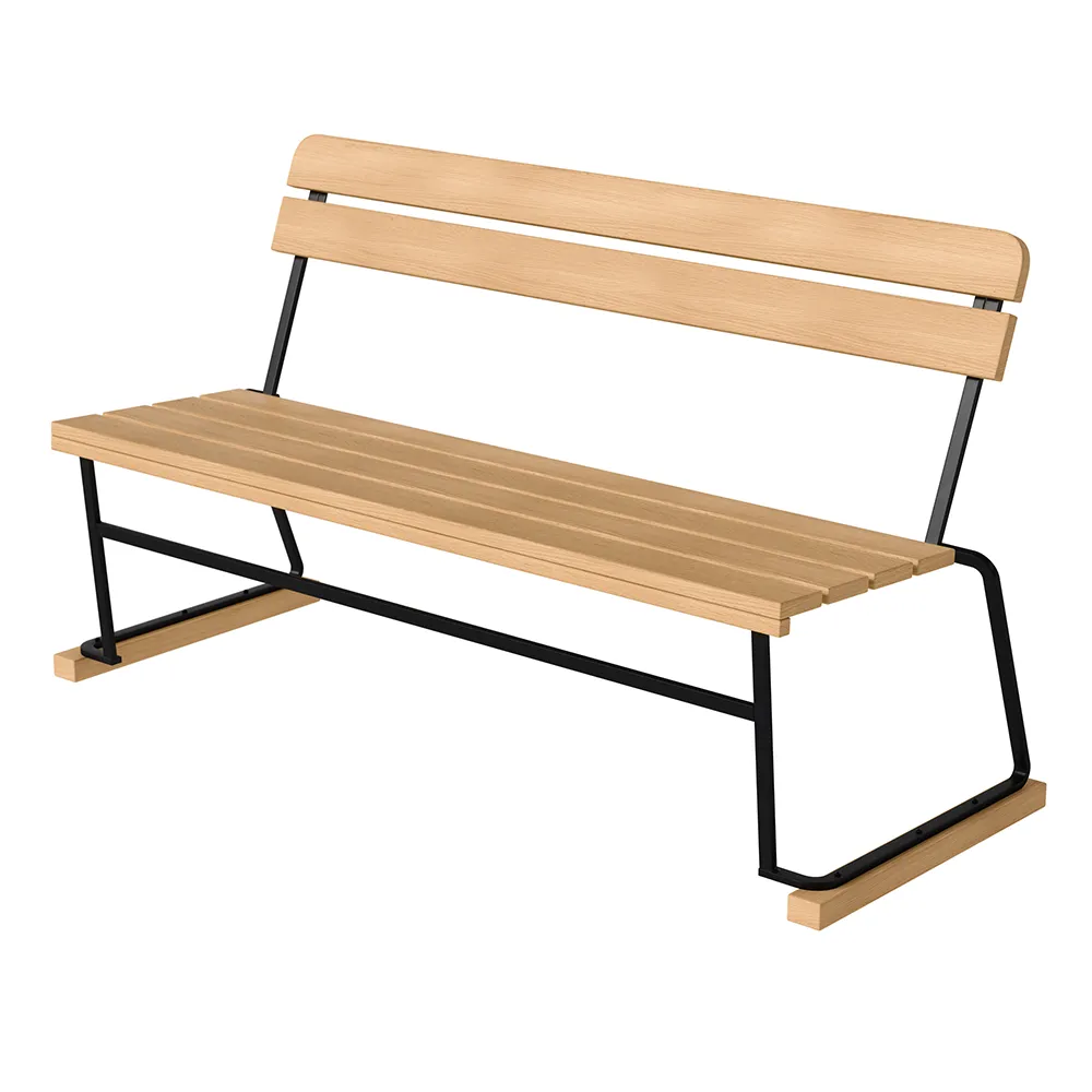 Grythyttan Stålmöbler, Sofa 3 Olieret eg / sort