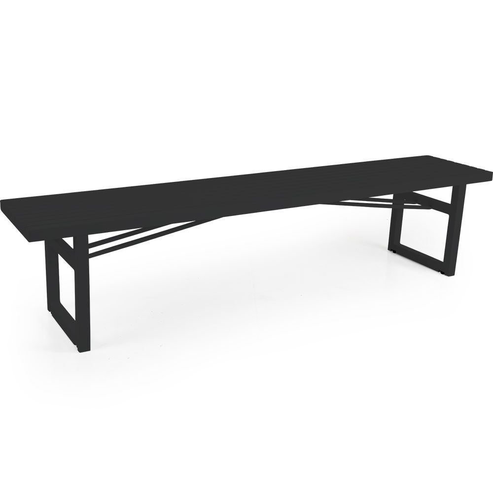 Brafab, Vevi Bænk 41x200 cm Sort Brafab
