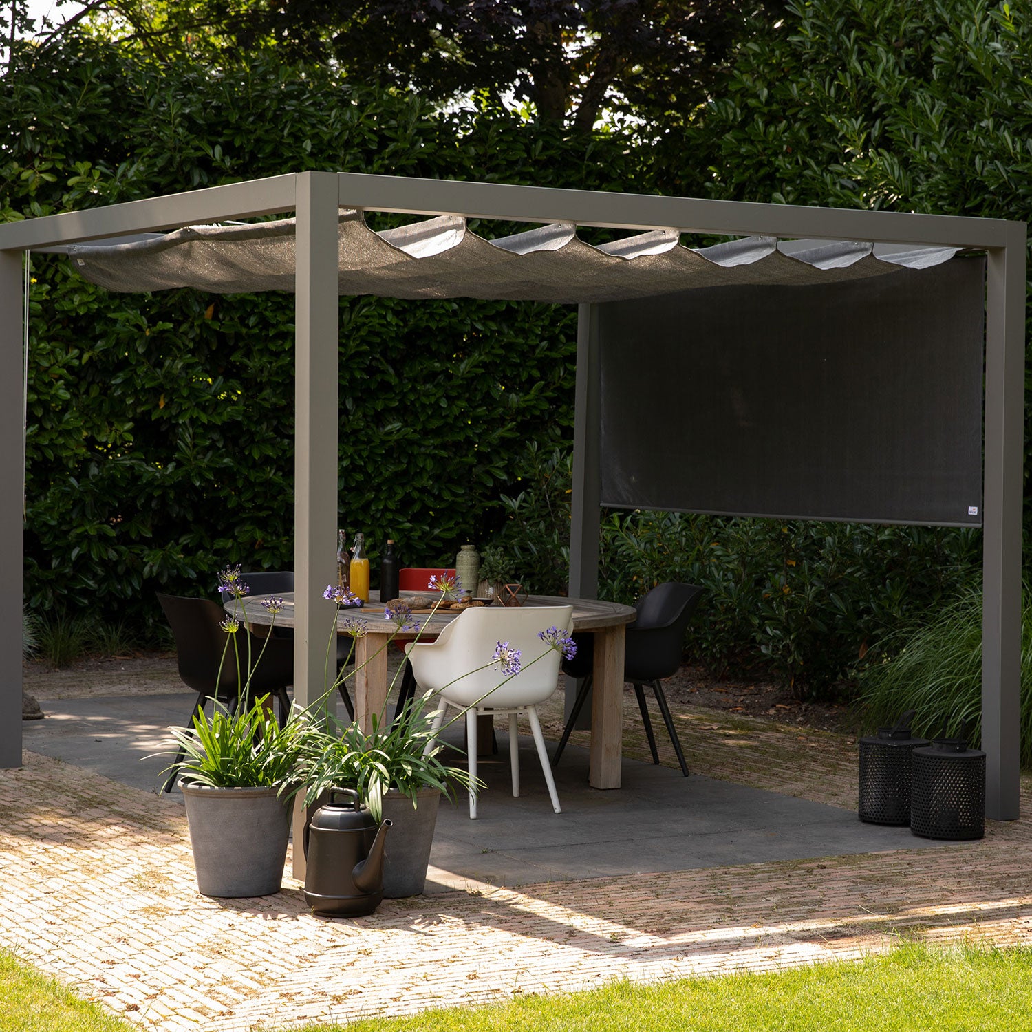 Coolfit solsejl harmonika 200x500cm grå