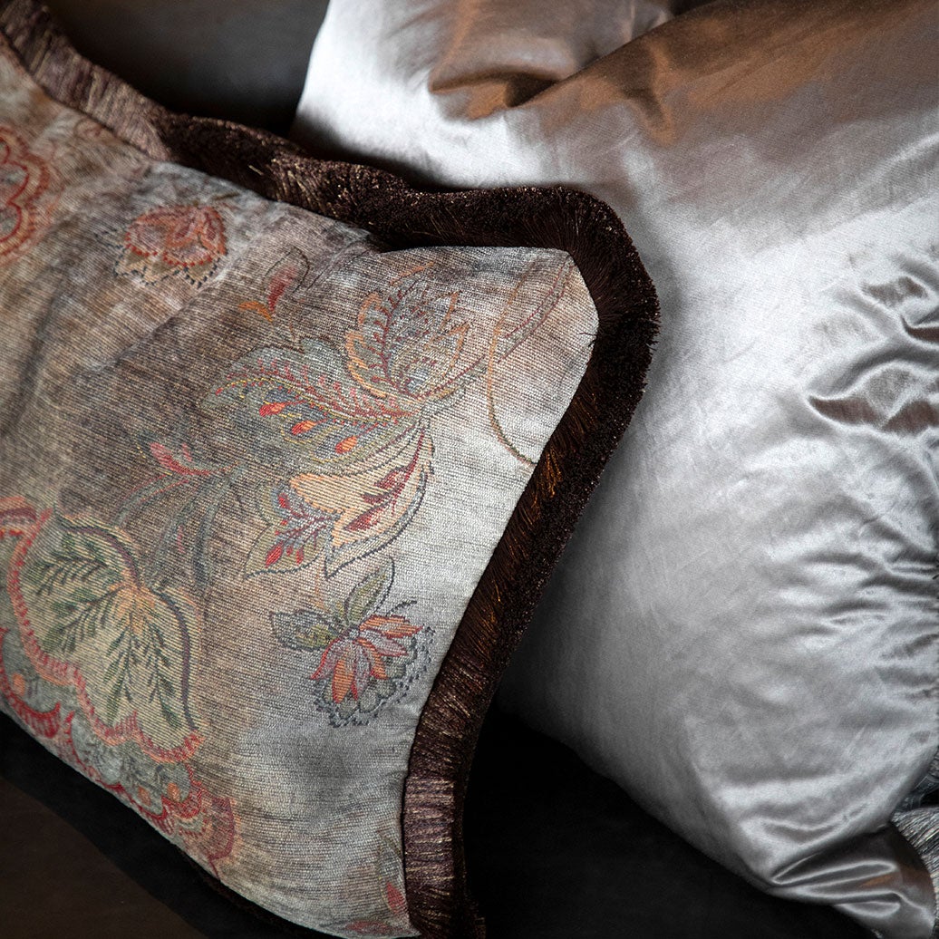 Miralago Flower Taupe Pudebetræk Fringe 50x50 Artwood