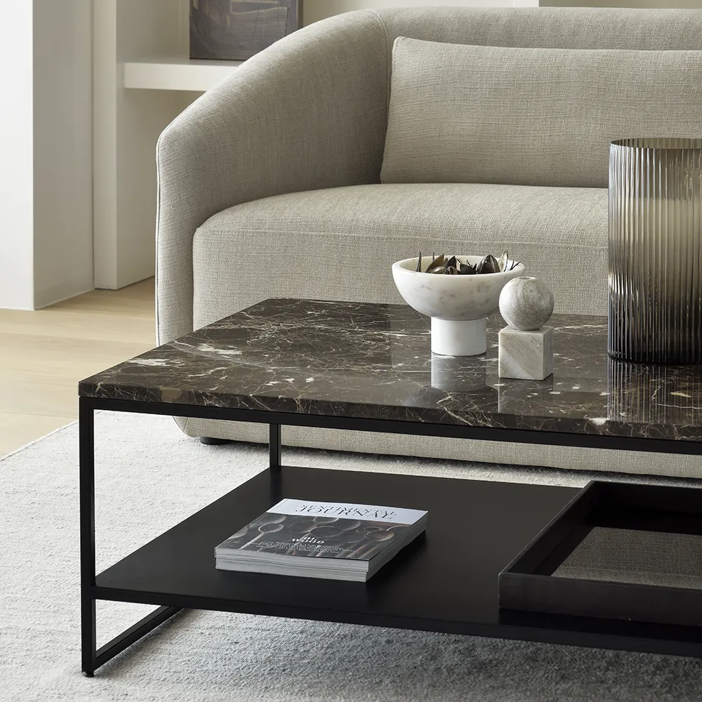 Stone Sofabord Dark Emperador