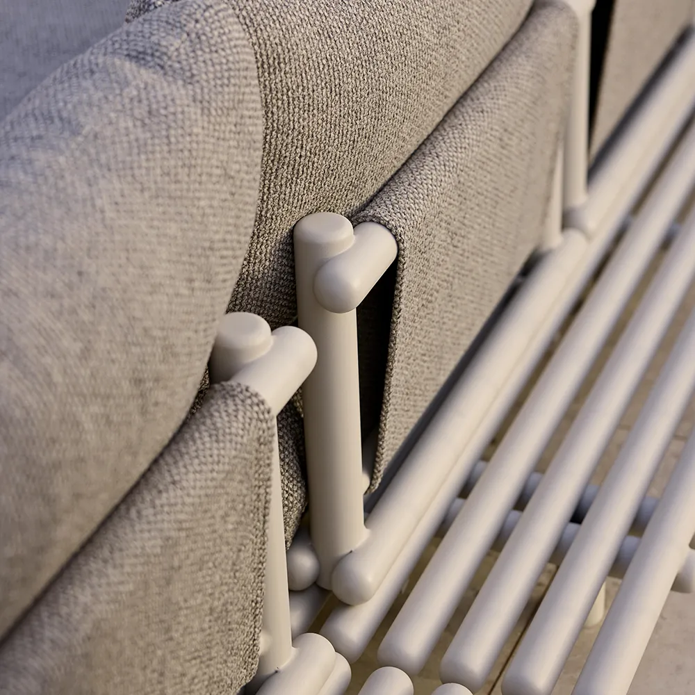 Sticks sofa m/chaiselong Alu/umber brown