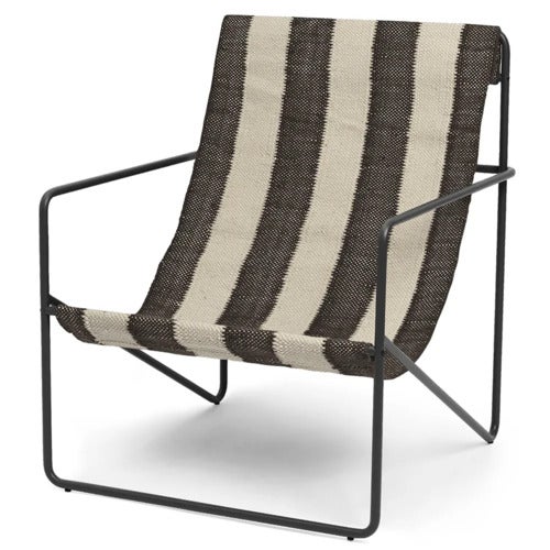 Desert Lounge Lænestol Black/Off-white/Chocolate