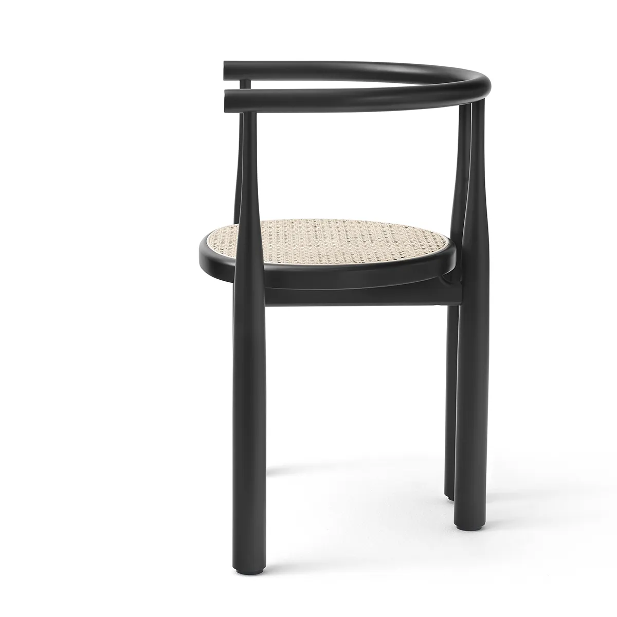 Spisebordsstol Bukowski Rattan Black med armlæn