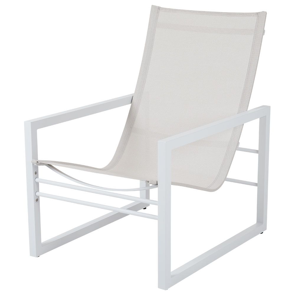 Vevi Loungestol hvid - Loungemøbler - Brafab - Enggården Havemøbler